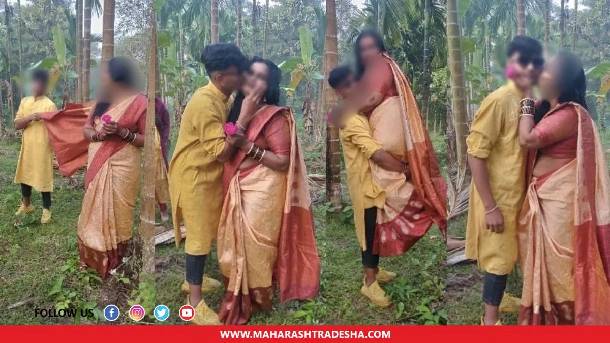 Pictures and videos from a romantic photoshoot of a government school teacher with a Class 10 student in Karnataka's Murugamalla Chikkaballapur district