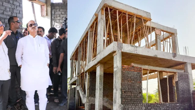 Ajit Pawar Inspects Construction of Suraj Chavan Home