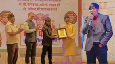 'zhapuk zhapuk' star suraj chavan receives shahir dada kondke award; thanks fans saying 'the rhythm feels heavy'