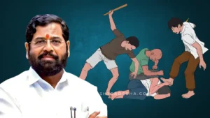 प्रचाराला विरोध केला म्हणून थेट राडा; एकनाथ शिंदे गटाच्या कार्यकर्त्यांनी दोघांना तुडवलं Shocking incident in dahisar as shiv sena (eknath shinde faction) workers brutally beat two people with party flags for opposing home campaigning; fir registered.