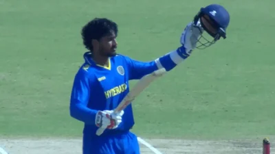 Rajasthan royals' young recruit aman rao smashes a double century in vijay hazare trophy, hitting 13 sixes and 12 fours just before ipl 2026.