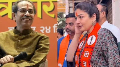 Raveena tandon campaign: वांद्र्यात शिवसेनेचा प्रचार, video viral