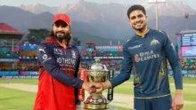 IPL 2026 Final stadium view under cloudy weather in Ahmedabad
