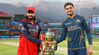 Ipl 2026 final stadium view under cloudy weather in ahmedabad