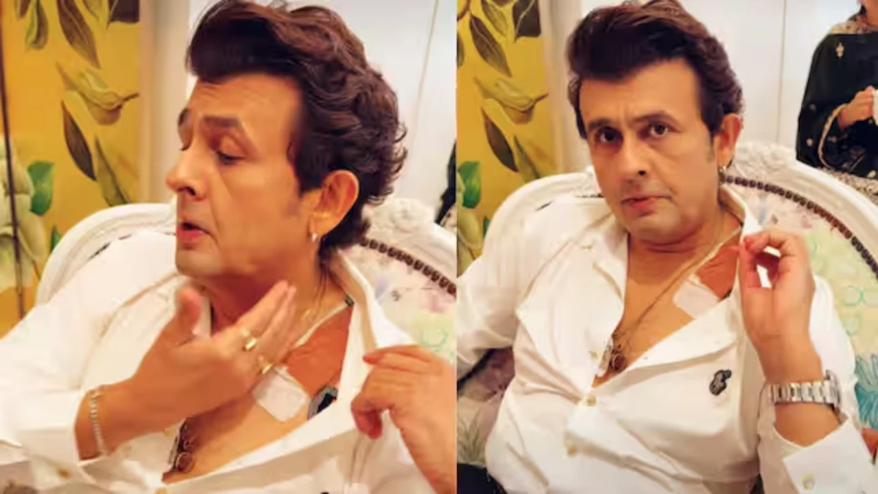 Sonu Nigam Health Update singer performing on stage while unwell