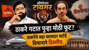Eknath shinde delhi visit amid shiv sena thackeray faction mps split rumors.