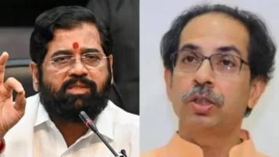 उद्धव ठाकरे यांची रामभक्ती बेगडी; पक्ष वाचवण्यासाठीच 'रामरक्षा' म्हणत आहेत : एकनाथ शिंदे Eknath shinde