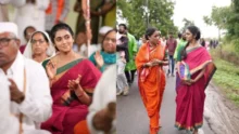 Rinku Rajguru Baap Vithuraya look from new Marathi album song.