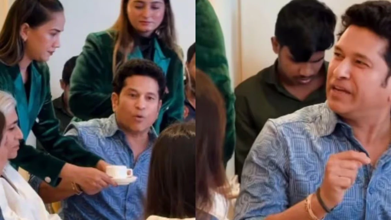 Sachin Tendulkar family with daughter-in-law Sania Chandok at a restaurant
