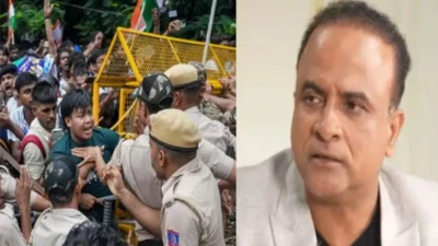 Sameer choughule reacting to neet students protest and police lathicharge