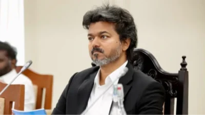 Tamil nadu politics : मुख्यमंत्री विजय यांना उच्च न्यायालयाची नोटीस; निवडणुकीला आव्हान Cm vijay