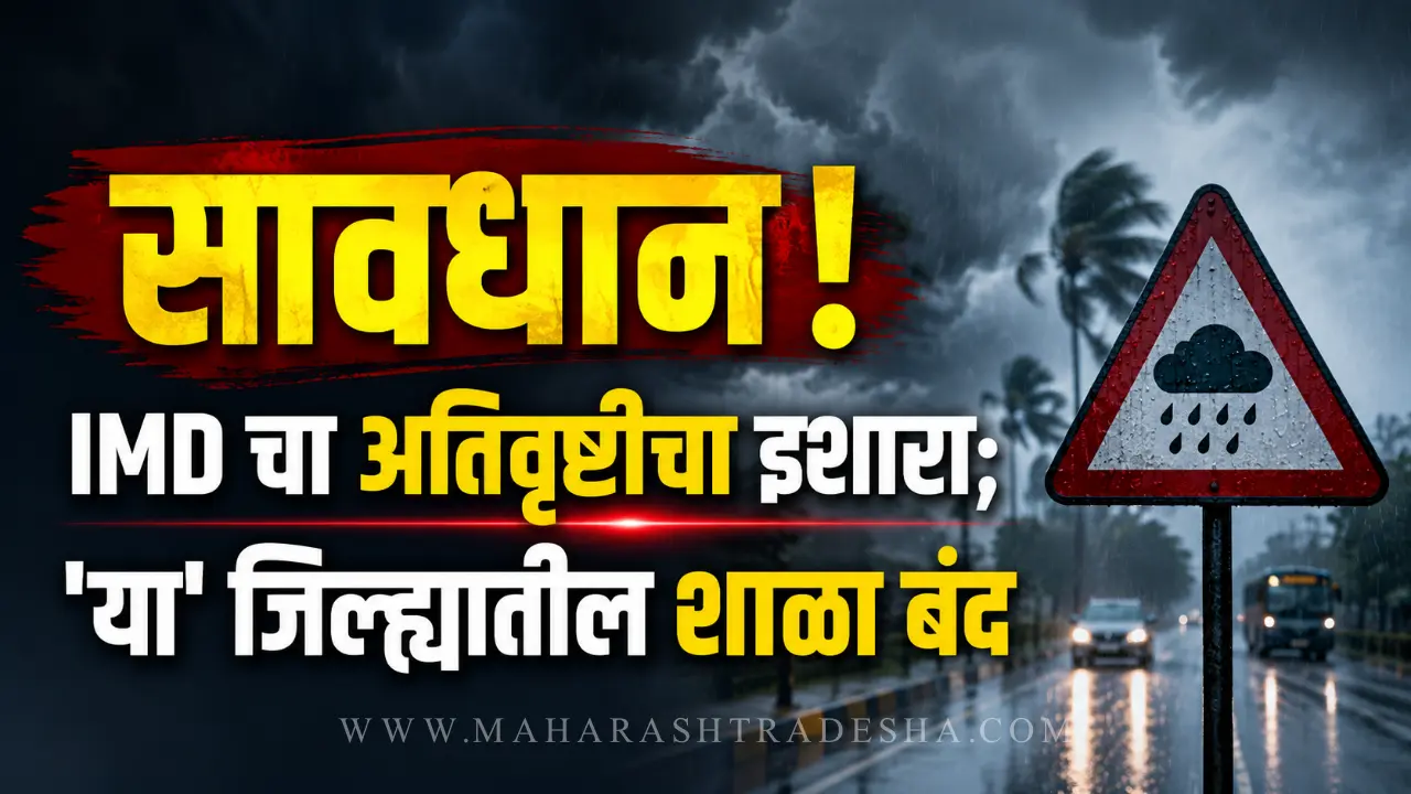 Yavatmal IMD Rain Alert - Heavy rainfall warning in Yavatmal district schools and colleges closed