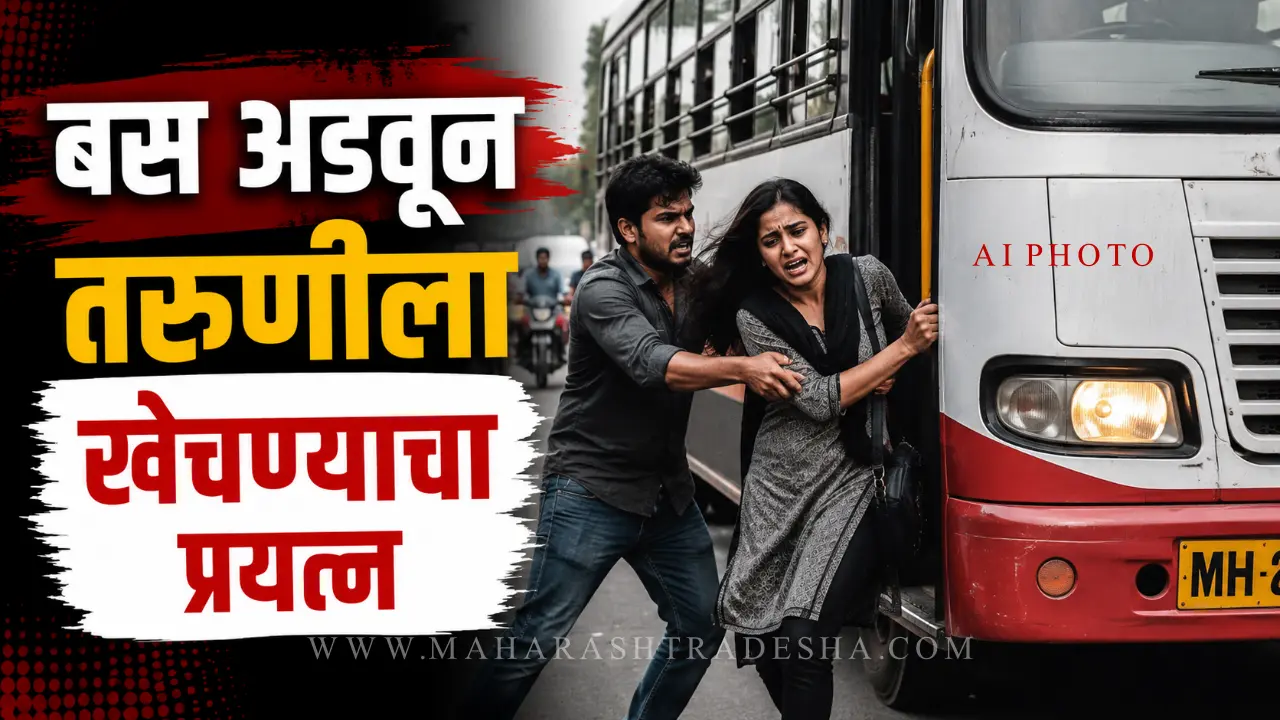 Jalna Crime News aggressive youth fighting with bus driver inside travel bus