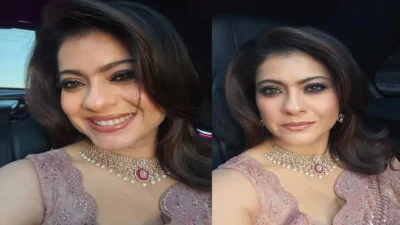 Kajol saree look - kajol in beautiful saree smiling with funny caption