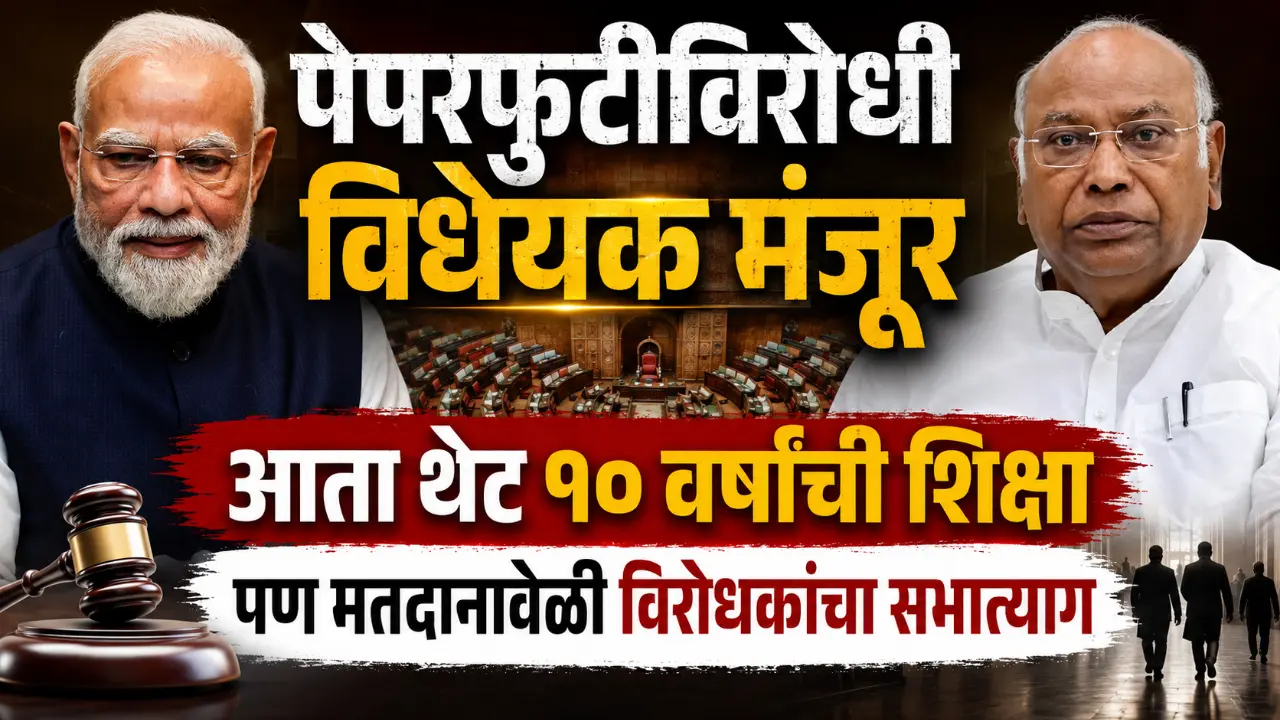 Anti Paper Leak Bill - Parliament monsoon session and Rajya Sabha proceedings in India