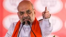 Amit Shah in Parliament amid student protest 