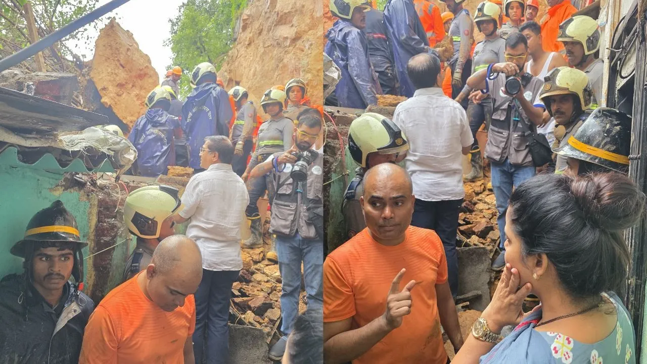 Ghatkopar landslide rescue after heavy rain