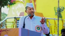 Narhari Zirwal speaks to tribal students