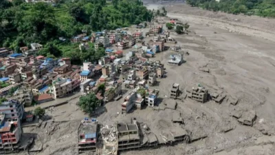 Nepal flood devastation and rescue operation