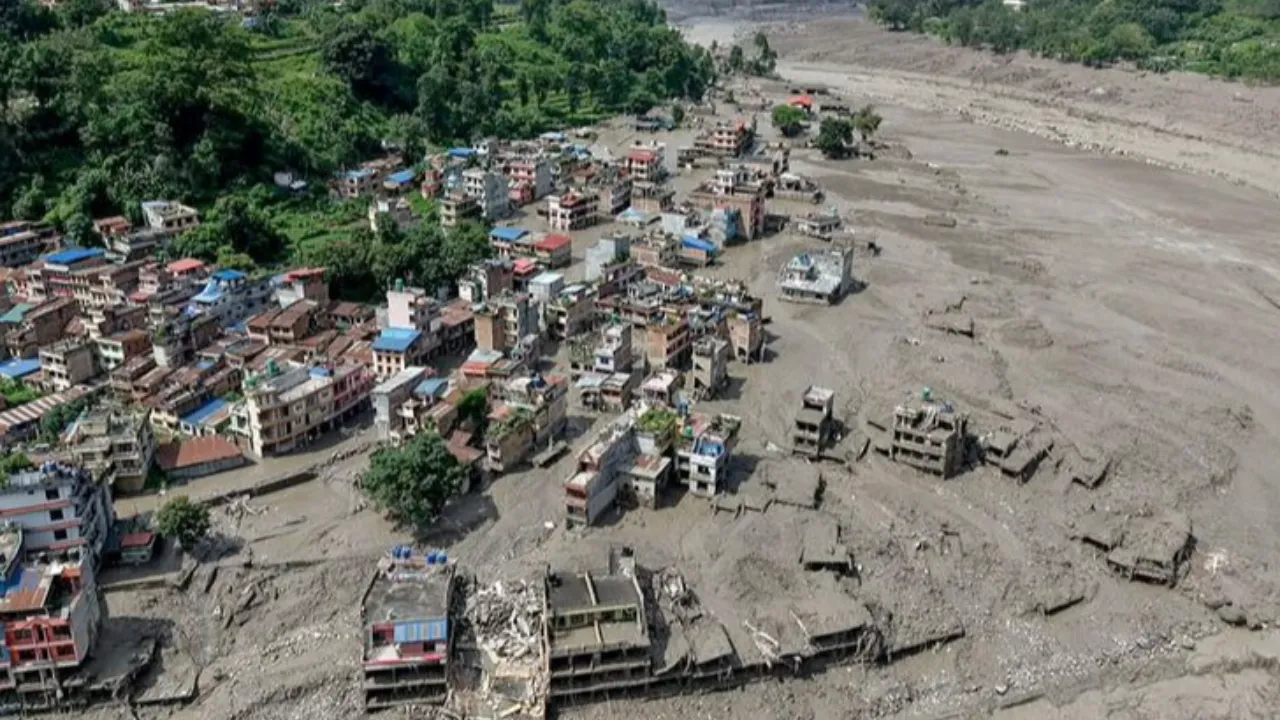 Nepal flood devastation and rescue operation