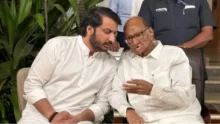 Parth Pawar meets Sharad Pawar