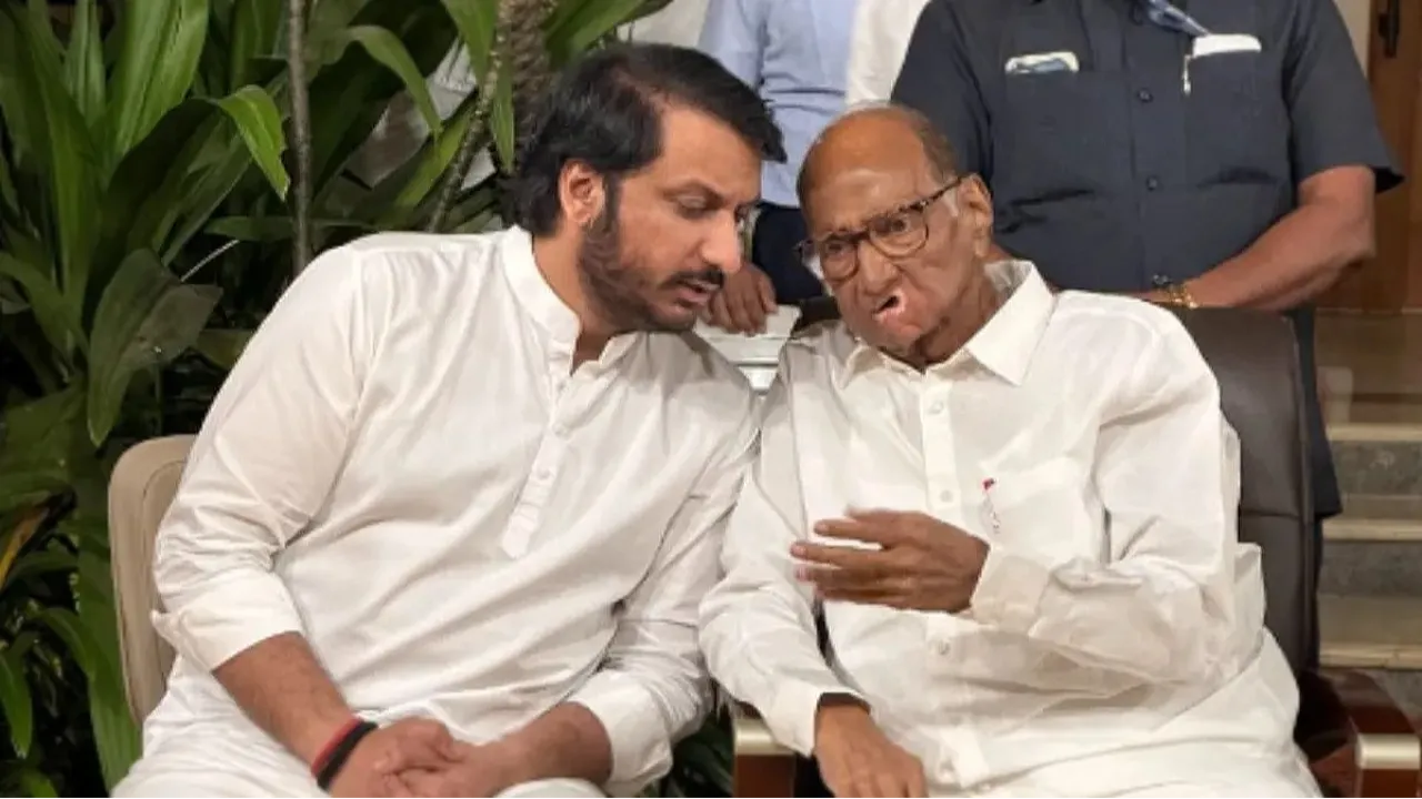 Parth Pawar meets Sharad Pawar