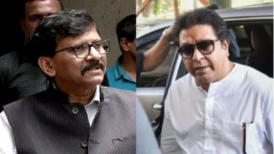 Sanjay raut meets raj thackeray