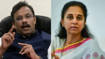 सुप्रिया सुळे आणि विनोद तावडे एकाच गाडीतून रवाना; राजकीय वर्तुळात चर्चांना उधाण Supriya sule and vinod tawde seen leaving in the same car