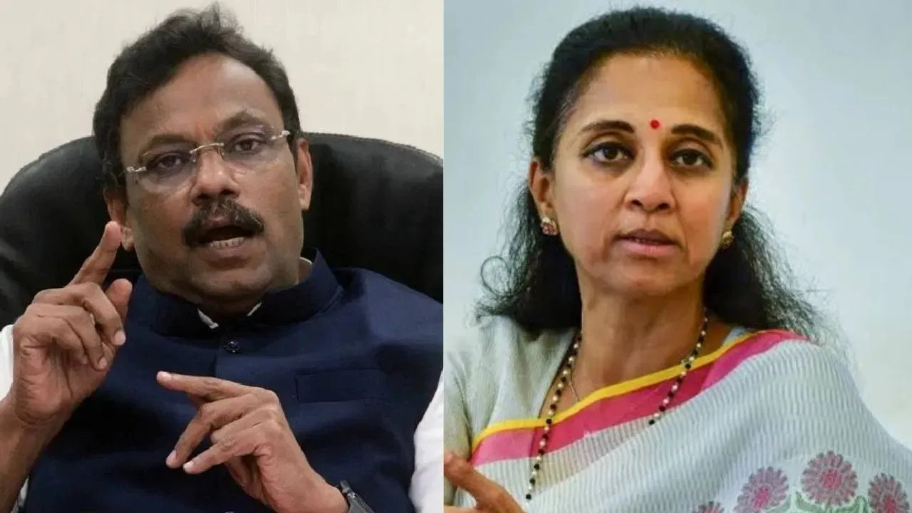 Supriya Sule and Vinod Tawde seen leaving in the same car