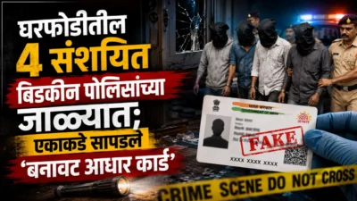 Bidkin police busting house theft gang and recovering fake id card in chhatrapati sambhajinagar