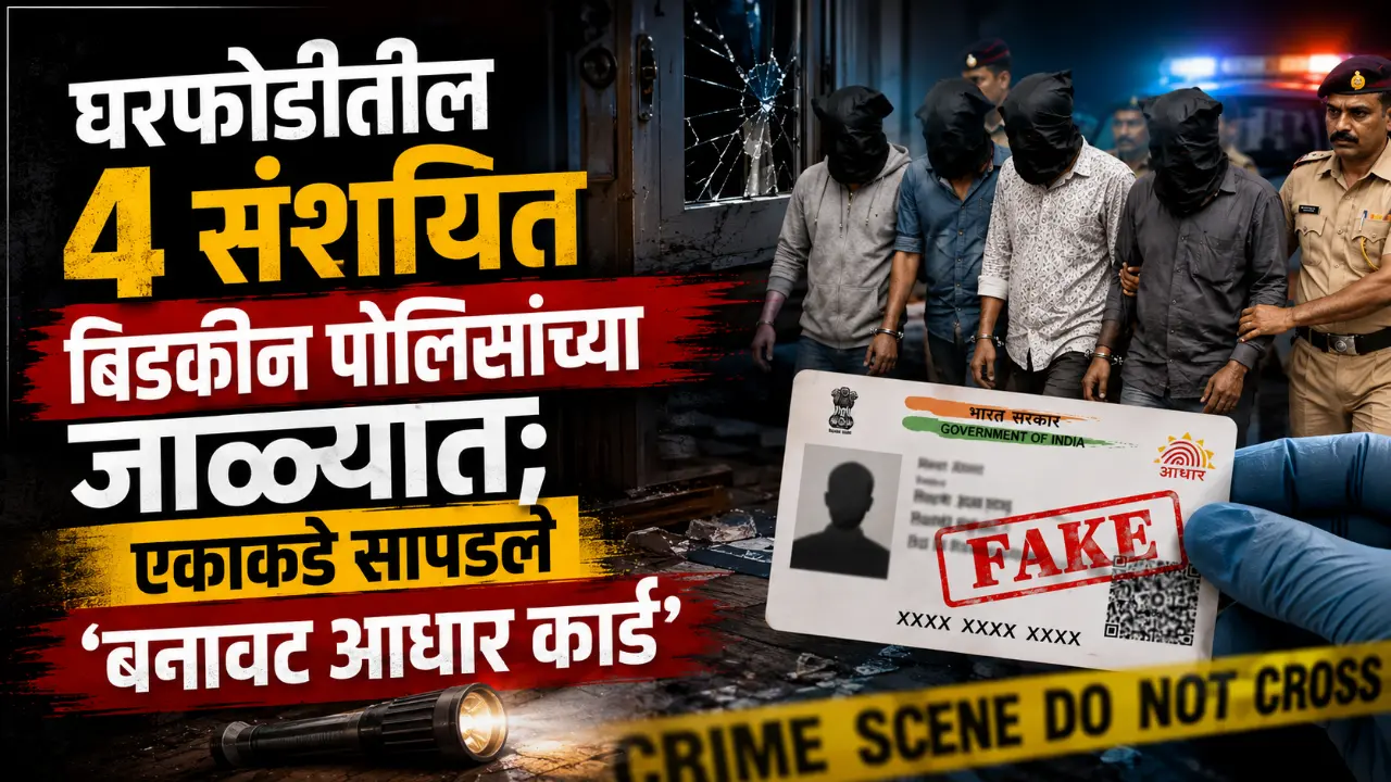 Bidkin police busting house theft gang and recovering fake ID card in Chhatrapati Sambhajinagar
