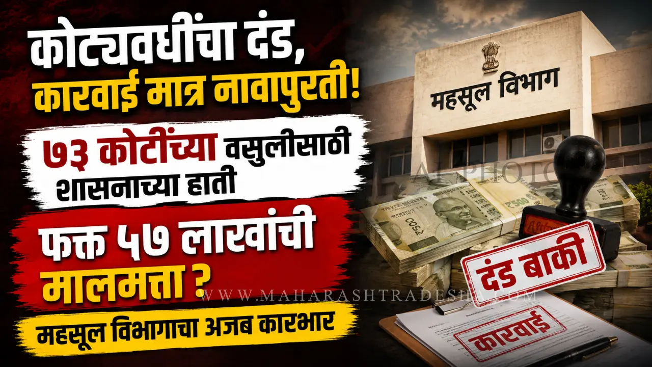 Beed Tahsil Office Document 73 Crore Fine Illegal Mining Issue