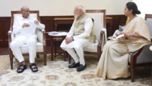 Sharad Pawar MPs meeting PM Modi in Delhi