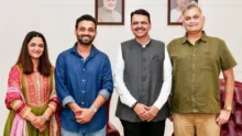 Ajinkya Rahane meets CM Devendra Fadnavis