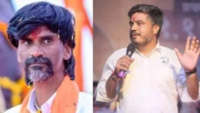Manoj Jarange Patil and Rohit Pawar commenting on Maratha reservation protest in Mumbai.