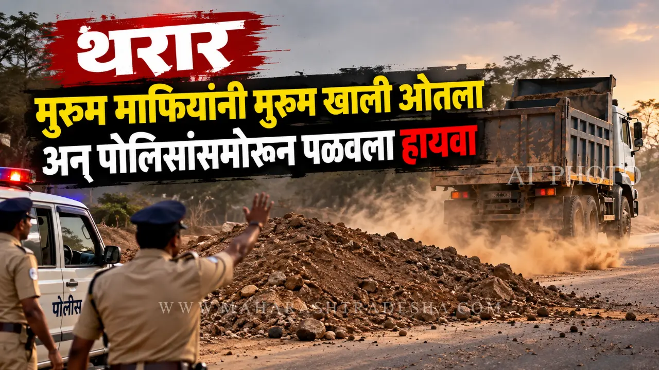 Bidkin crime police action against illegal murum transport hyva truck