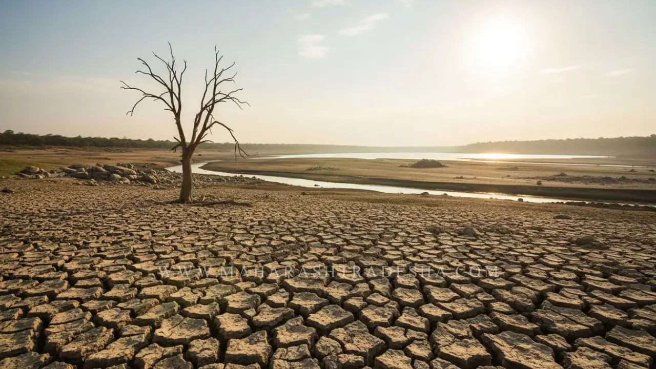 Drought relief drought affected cracked farm land