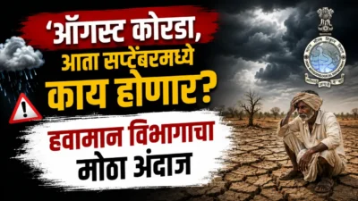 'ऑगस्ट कोरडा, आता सप्टेंबरमध्ये काय होणार? '; पावसाच्या ५८ टक्के तुटीमुळे दुष्काळाचं महासंकट! Imd weather forecast showing drought conditions and rainfall deficit in vidarbha, maharashtra