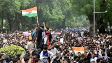 INDIA bloc leaders protest in Delhi demanding resignation