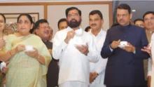 CM Devendra Fadnavis holding a meeting