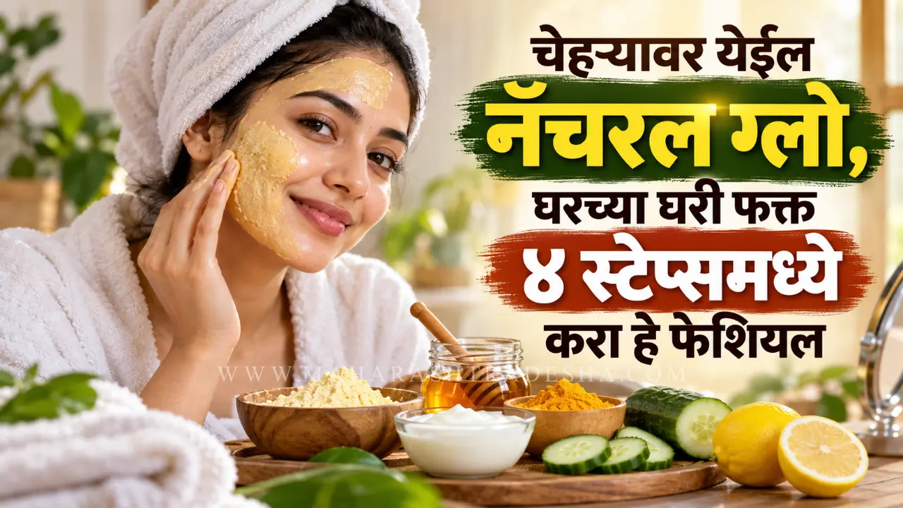 Woman applying homemade facial pack on face for natural glow