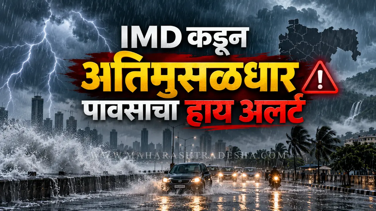 Rain clouds representing IMD heavy rain alert due to low pressure