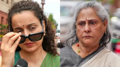'मी नाही सांगणार... ' जया बच्चन यांनी पत्रकाराचा माईक ढकलला; कंगना रनौतने व्हिडीओ शेअर करत लगावला सणसणीत टोला Kangana ranaut takes a dig at jaya bachchan pushing reporter mic during protest