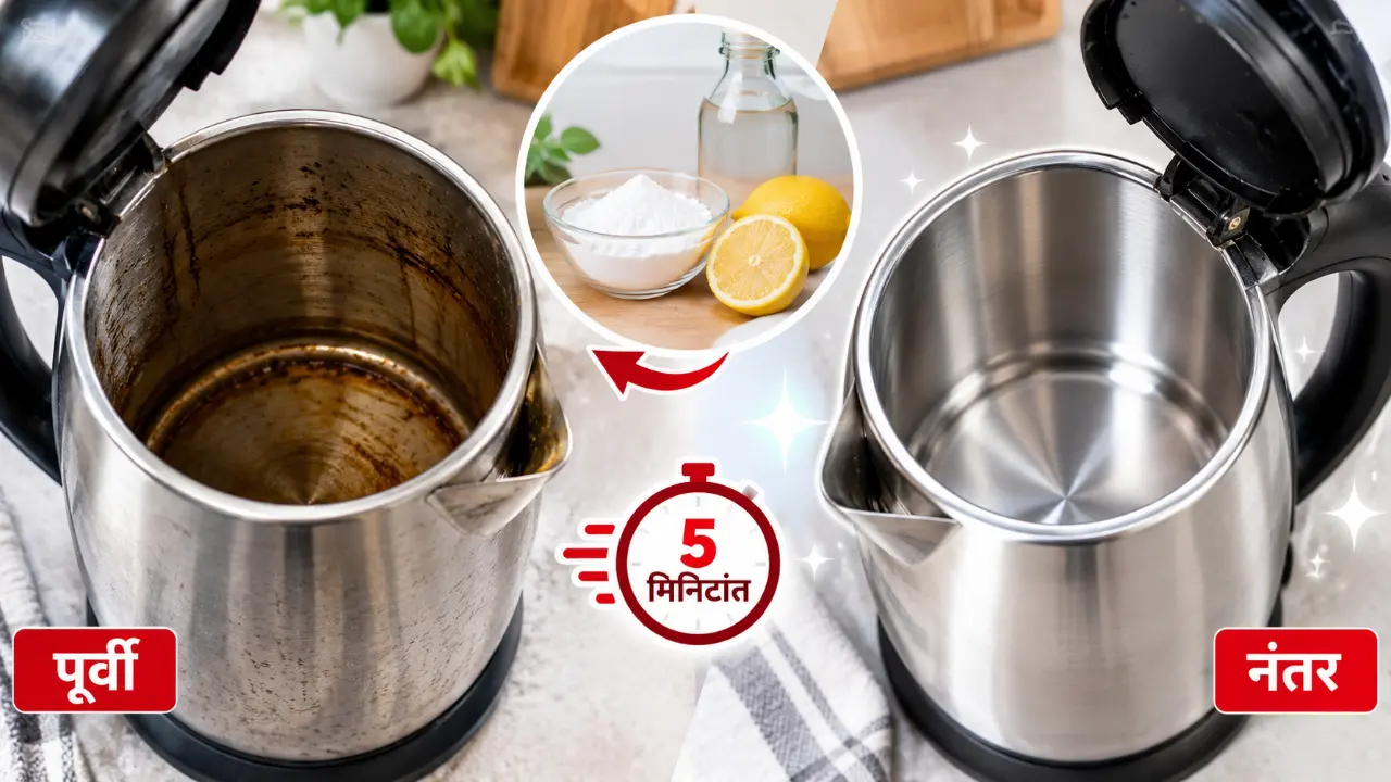 Cleaning electric kettle stains at home