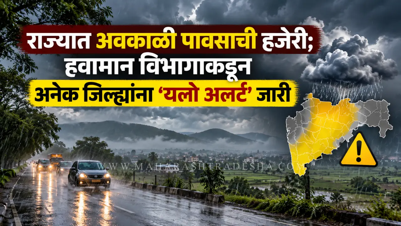 Maharashtra rain unseasonal showers and yellow alert warnings