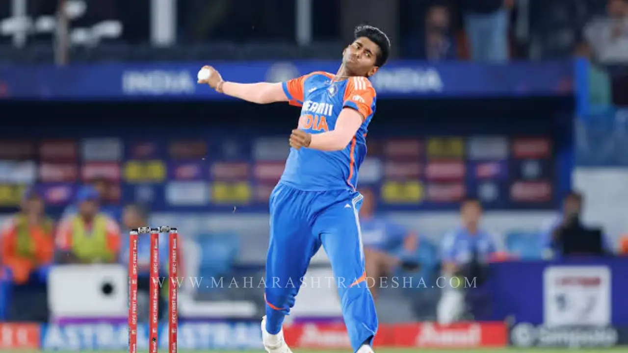 Mayank Yadav bowling fast in IND vs WI match