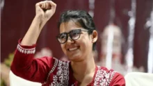 Delhi protest GenZ Neha Bora exposes police cruelty from inside detention bus