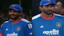 Nitish kumar reddy free hit catch celebration ind vs nz