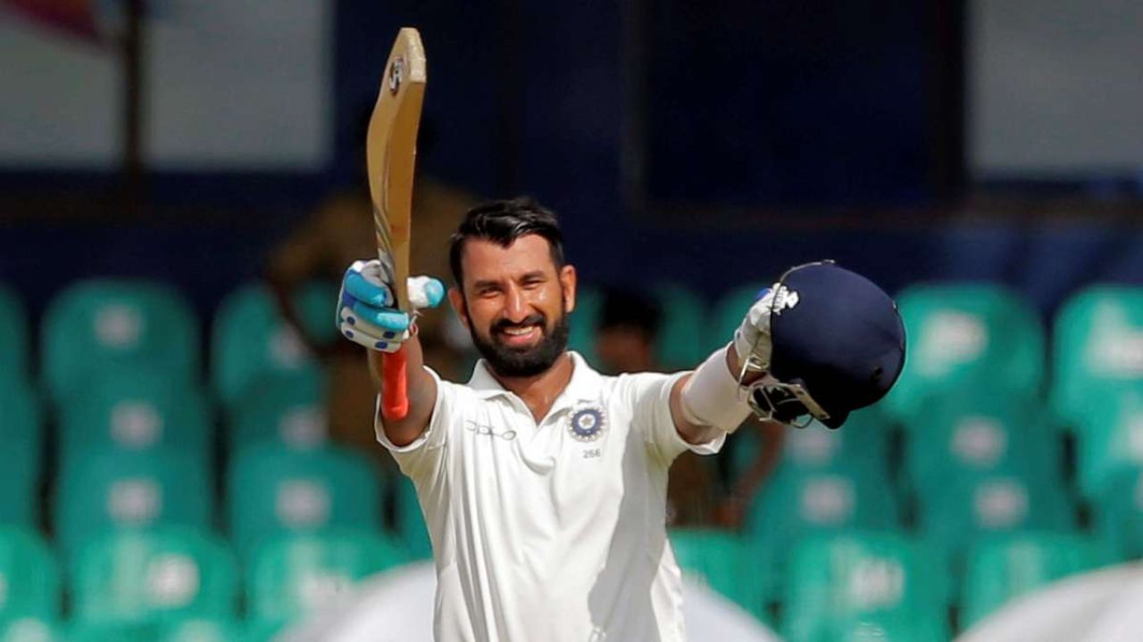 Cheteshwar Pujara naming his top Test batters in a video
