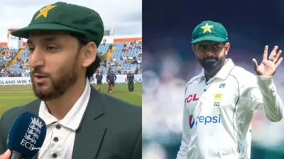 Babar azam leading pakistan cricket team in test series
